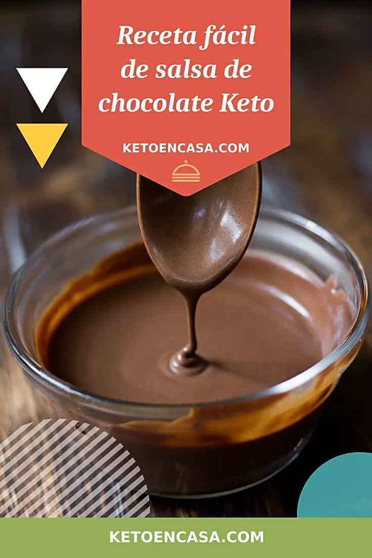 Receta fácil de salsa de chocolate Keto pin