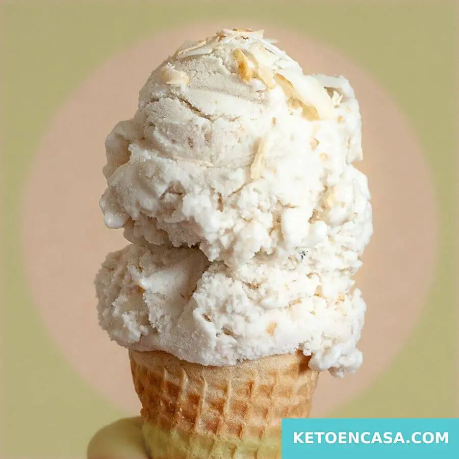 Receta Keto de helado sin leche - Crema de coco