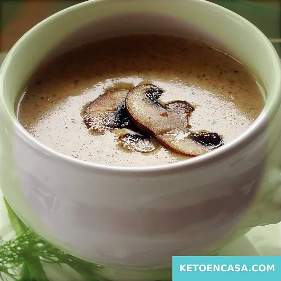 Receta de sopa de champiñones Keto