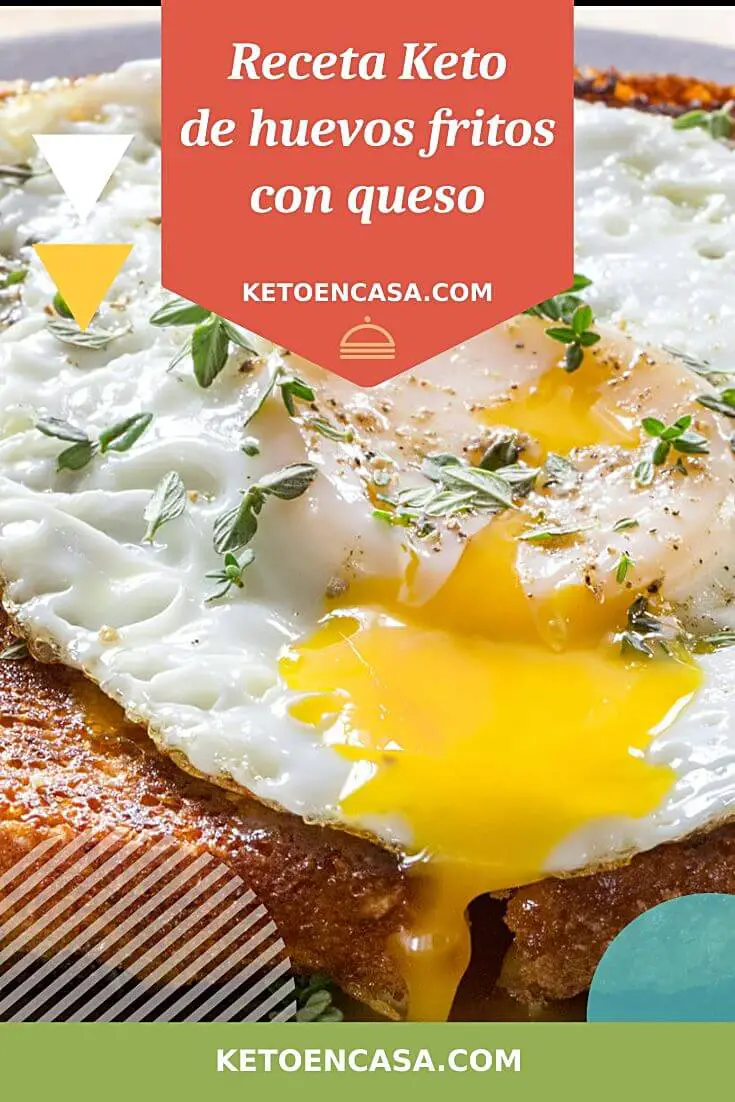 Receta Keto de huevos fritos con queso pin