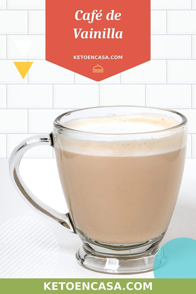 Receta de Café Latte de Vainilla Keto Una deliciosa