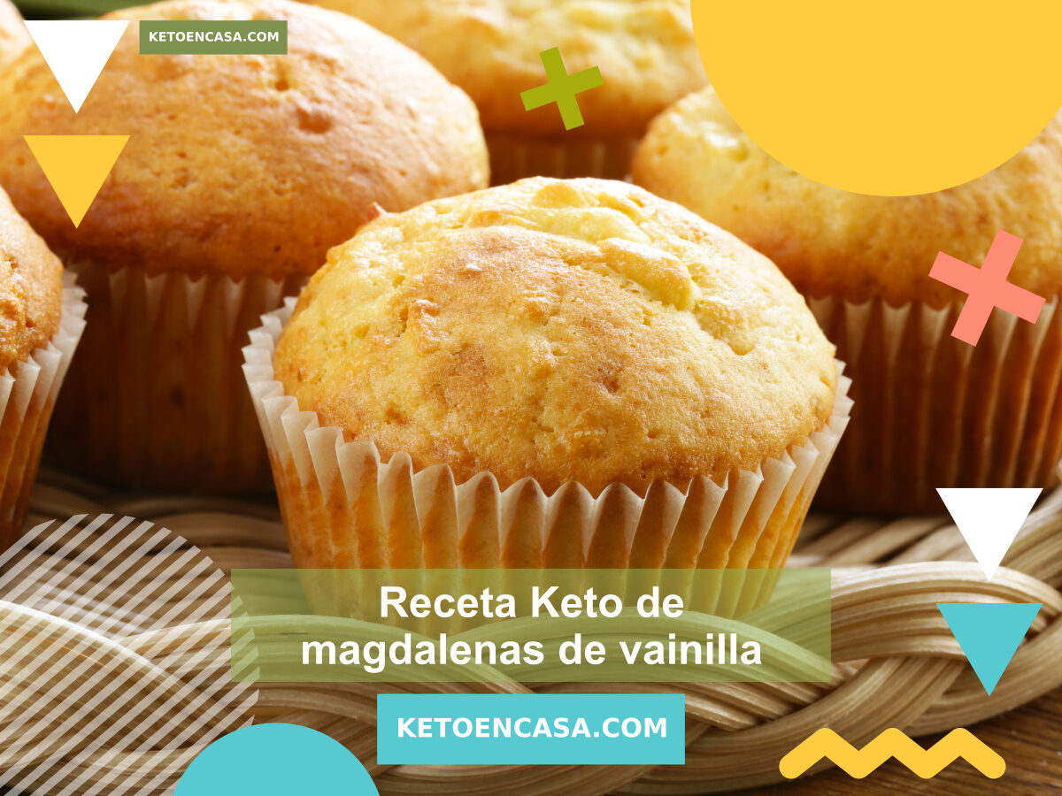 Receta Keto de Muffin de Vainilla Caseras - Facil, suave y esponjosas